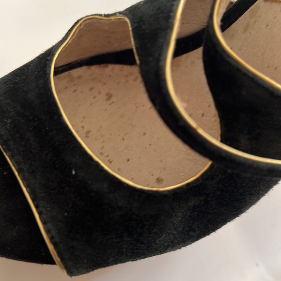 Michael Kors Gold and Black Suede Heels Size 6 - Picture 6 of 6